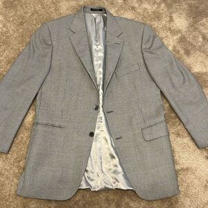 DANIEL TAYLOR Sport Coat Blazer Cashmere/Silk Houndstooth Black/White Si…